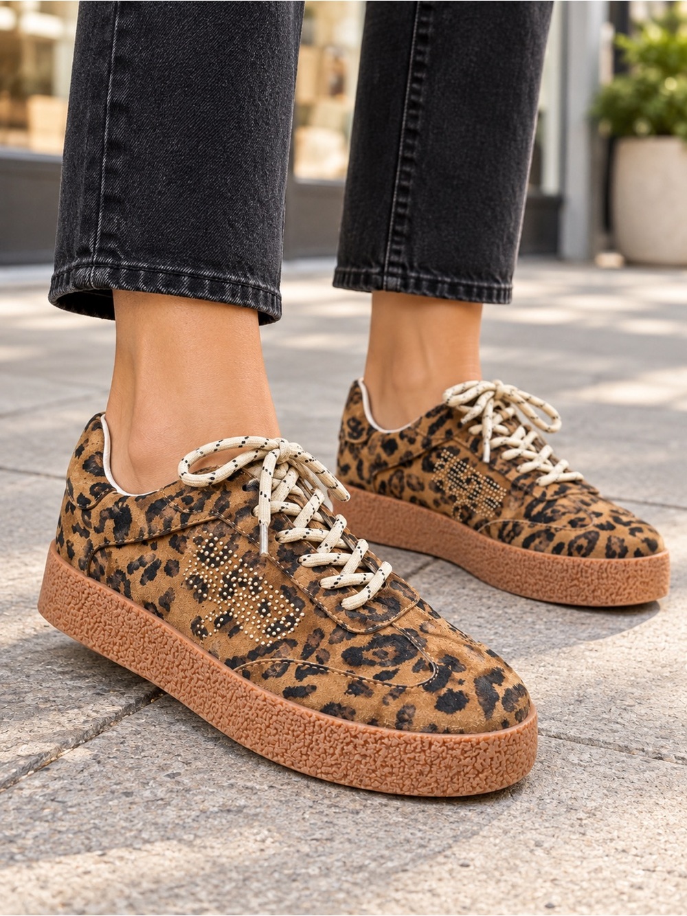 Mi.iM Nova Leopard Print Suede Sneakers Size 8 NIB Retail $89.95
